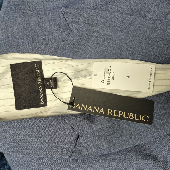 Banana Republic Chambray Lightweight Wool Vest In Spa Blue Size 4, New With Tags - Picture 3 of 16